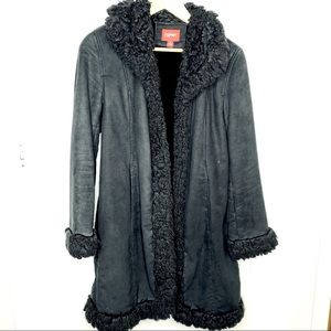 Black Faux Fur Coat